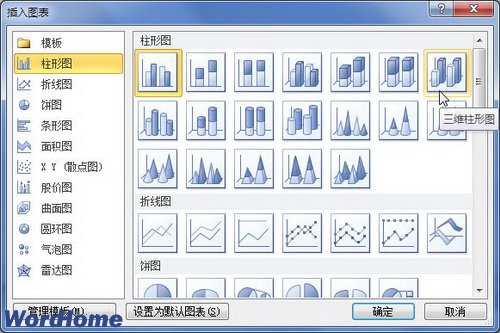 word2010中怎麼插入圖表