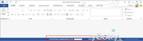 體驗Word2013預覽版閱讀和編輯pdf文件