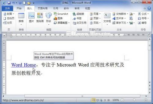 Word2010中實現鼠標指向自動顯示提示文字的兩種方法