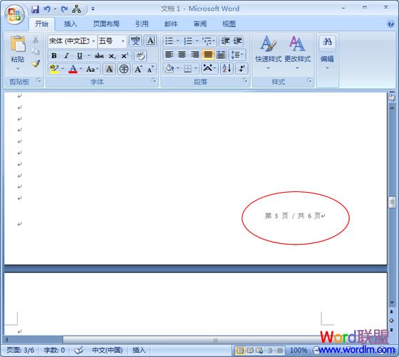 Word2007自定義設置頁碼樣式