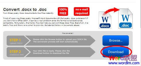 點擊“Download”下載轉換成功的Doc文件