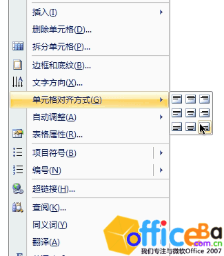 Word 2007表格屬性介紹