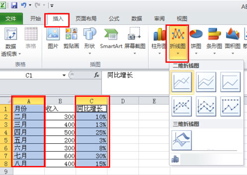 怎樣制作excel2010圖表之折線圖