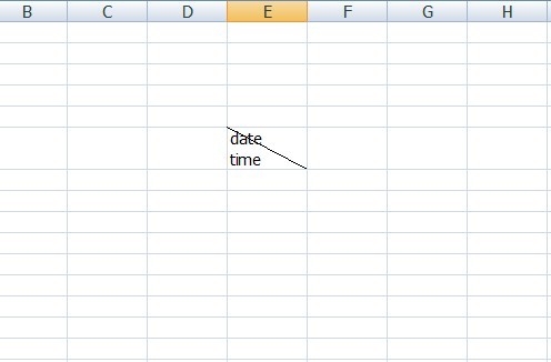 怎樣在excel2007中畫斜線