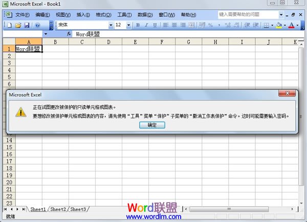 Excel 2003單元格保護設置