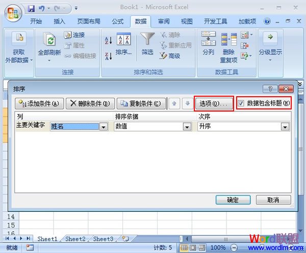 Excel2007如何設置根據筆畫排序