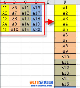 Excel如何多列內容合並成一列 三聯