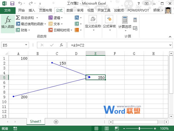 Excel2013中對單元格公式進行追蹤