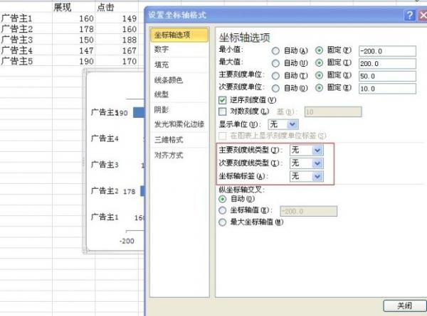 excel2010雙向條形圖制作