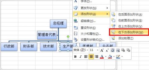 Excel2010組織結構圖制作