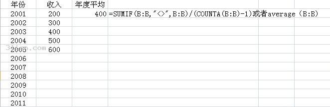 Excel自動求平均值方法 三聯教程