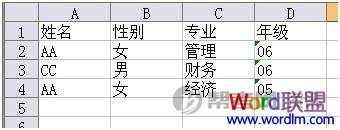 某列、某行有重復數據