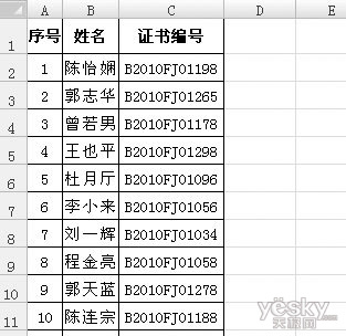 Excel函數實現列數較少表格分欄打印