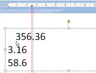 Powerpoint技巧分享：快速對齊小數點 