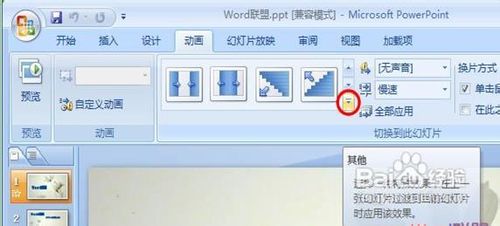 powerpoint2007設置圖片的切換效果