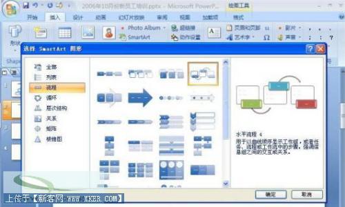 PowerPoint2007用SmartArt制作精美業務流程圖  三聯