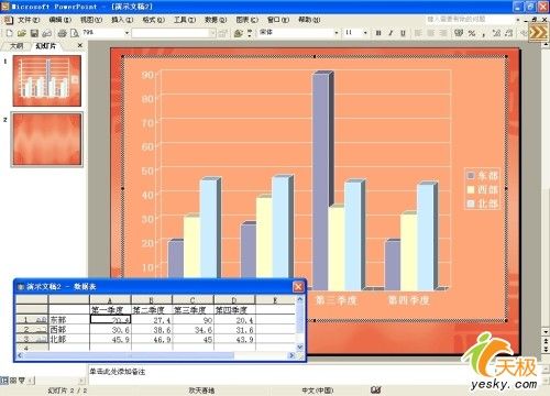 讓PowerPoint文檔裡面地數據圖表動起來 三聯