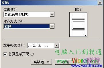 WPS文字中頁碼設置