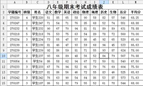 WPS表格制作教程（成績分析表）  三聯