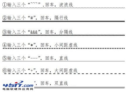 WPS文字快速輸入橫線 三聯