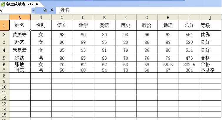 WPS表格教程：快速統計學生成績 三聯教程