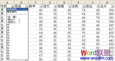 WPS表格自動篩選統計學生成績 三聯