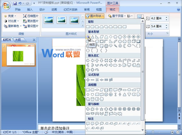 PowerPoint2007中圖片燒焦效果的制作