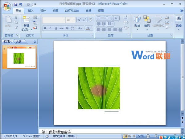 PowerPoint2007中圖片燒焦效果的制作