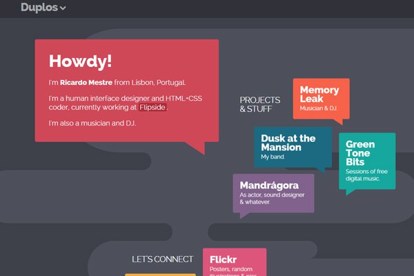 duplos ricardo mestre dark website layout