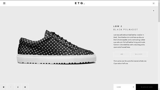 footwear label ETQ