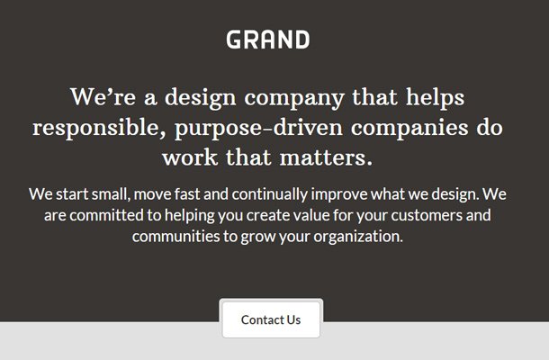 grand agency studio design website