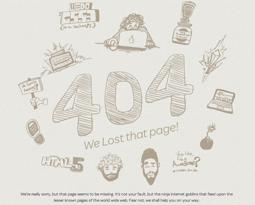 Creative 404 Error Page Designs