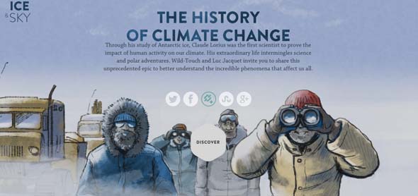 Ice and sky The history of climate change Best Web Design