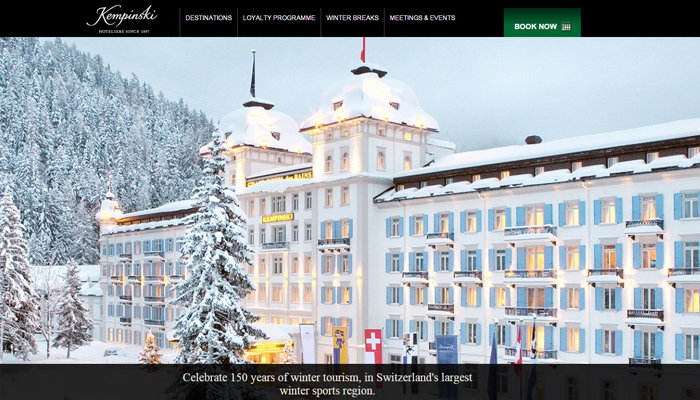 kempinski hotel website inspiration