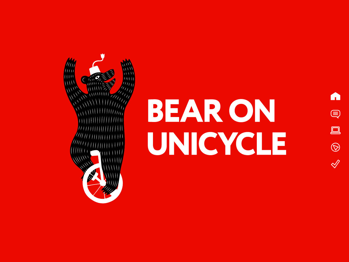 bear on unicycle