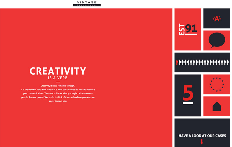 Vintage Productions in Best Creative Website Designs of 2014