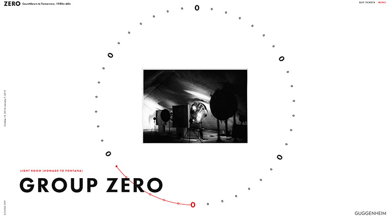 Guggenheim Zero in Best Creative Website Designs of 2014