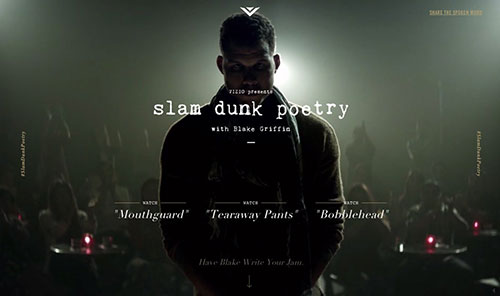 Slam Dunk Poetry 網頁設計欣賞