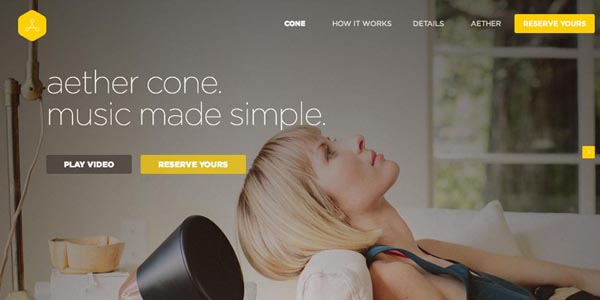 14 impressive promotional websites aethercone 20 Impressive Promotional Website Designs