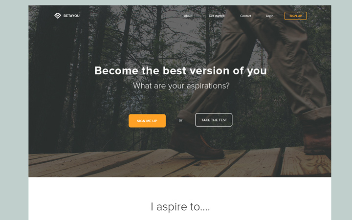 hero image homepage landing design