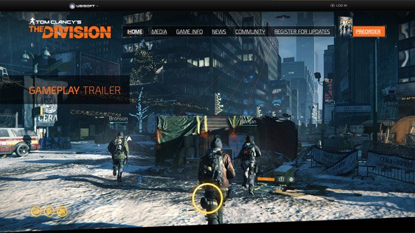 Tom Clancy's The Division 網頁設計欣賞