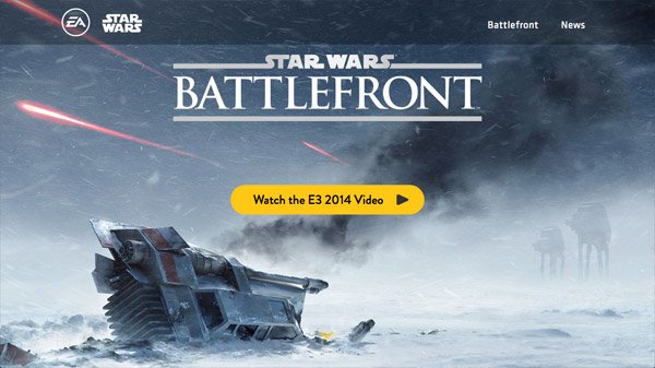 Battlefront Starwars 網頁設計欣賞