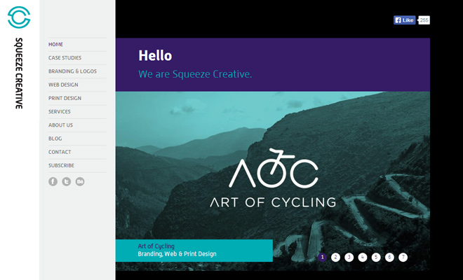squeeze creative branding portfolio website