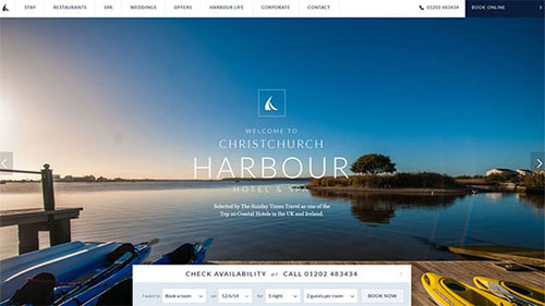 Christchurch-Harbour-Hotel 酒店網站 網頁設計