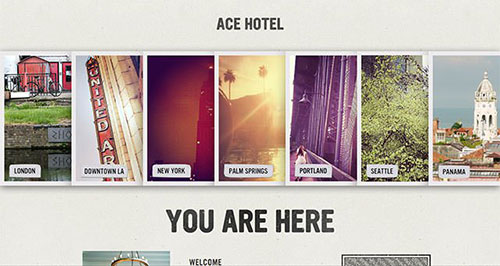 ace-hotel 酒店網站 網頁設計