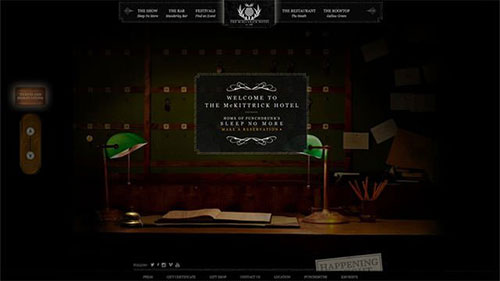 The-McKittrick-Hotel 酒店網站 網頁設計