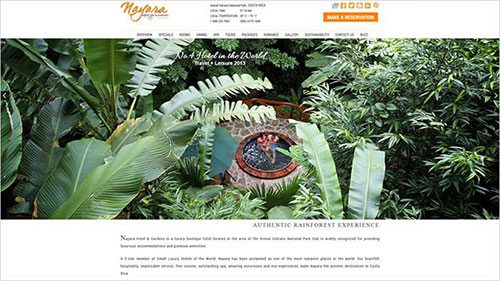 Nayara-Hotel-Spa-Gardens 酒店網站 網頁設計
