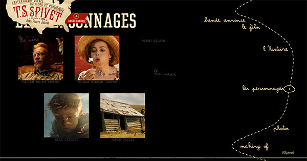 Gaumont T.S. Spivet in Collection of 50 Modern Websites in Dark Style