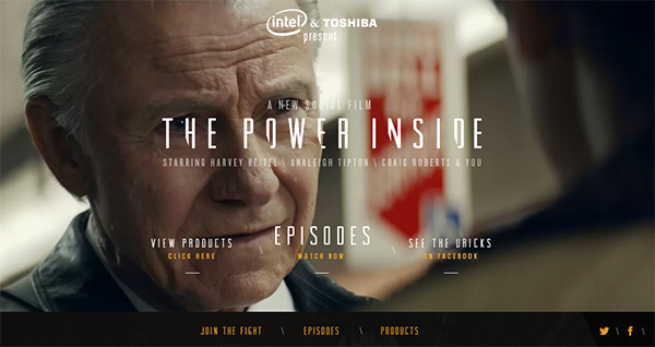 The Power Inside in Collection of 50 Modern Websites in Dark Style