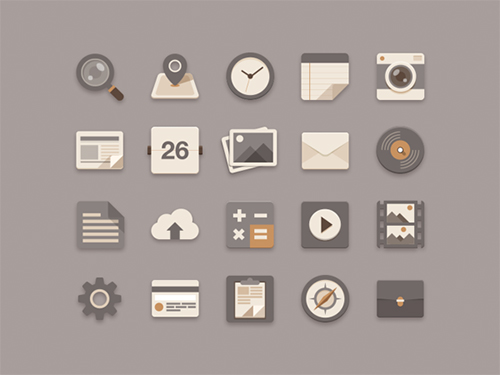 Flat Icons Brownie Theme